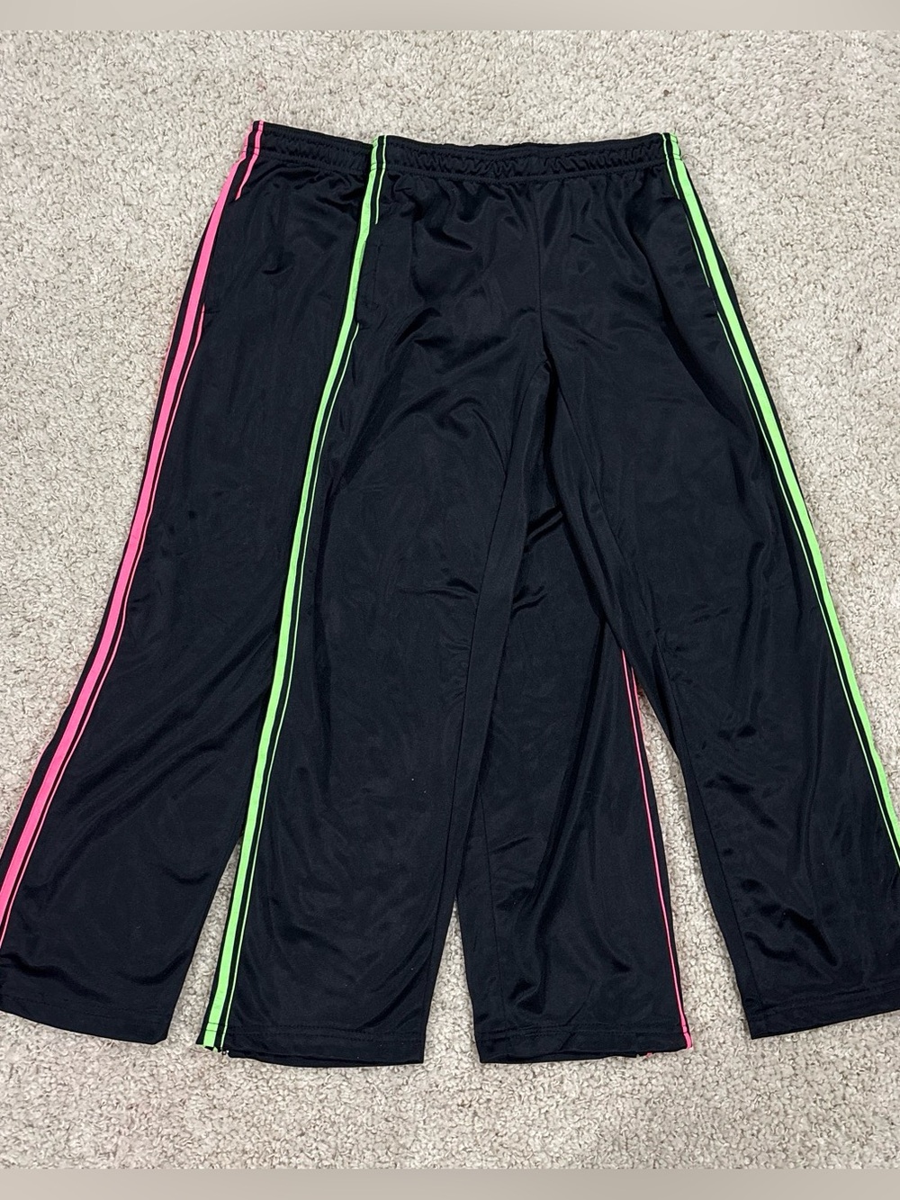 Bundle of 2 Victory Active Women’s Elastic Striped Track Pants Joggers Sz Medium